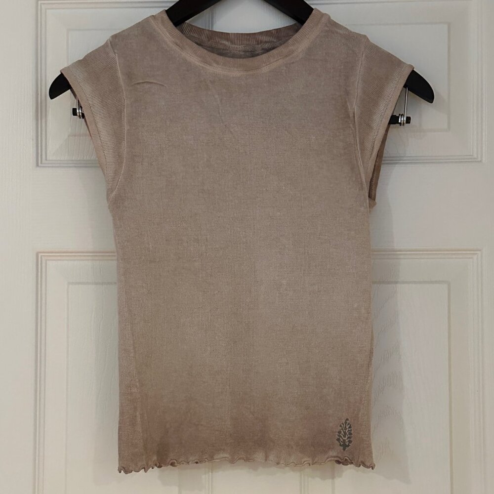 FP Movement Mineral Wash Ribbed Ruffle Tee - Picture 4 of 7